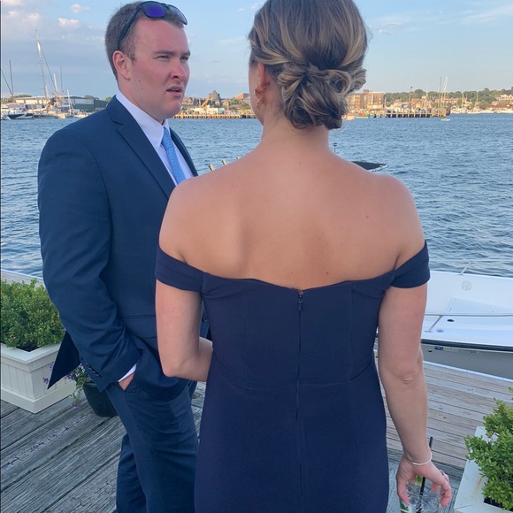 AQUA navy gown - Picture 6 of 6